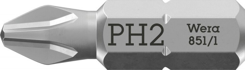 Wera 851/1 Z Bits, PH 2 x 25 mm - 05072072001