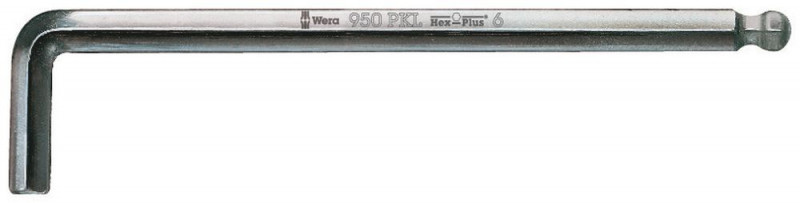 Wera 950 PKL Winkelschlüssel, metrisch, gestellverchromt, 6 x 180 mm - 05022062001