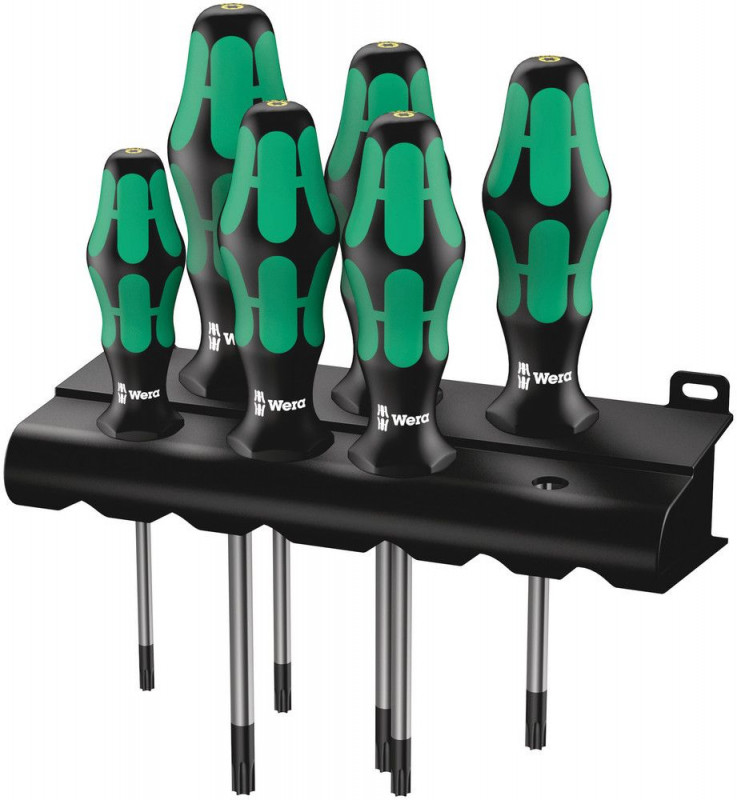 Wera 367/6 TORX® BO Kraftform Schraubendrehersatz + Rack, 6-teilig - 05138250001