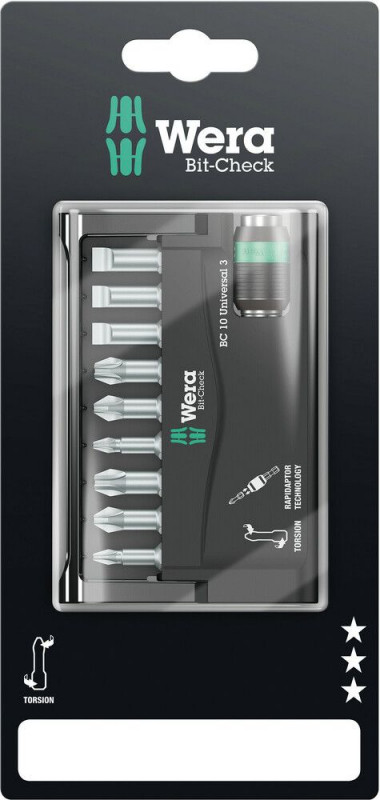 Wera Bit-Check 10 Universal 3 SB, 10-teilig - 05073410001