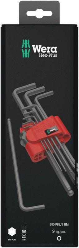 Wera 950/9 Hex-Plus 6 SB Winkelschlüsselsatz, metrisch, BlackLaser, 9-teilig - 05073596001