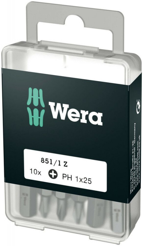 Wera 851/1 Z DIY Bits, PH 1 x 25 mm, 10-teilig - 05072400001