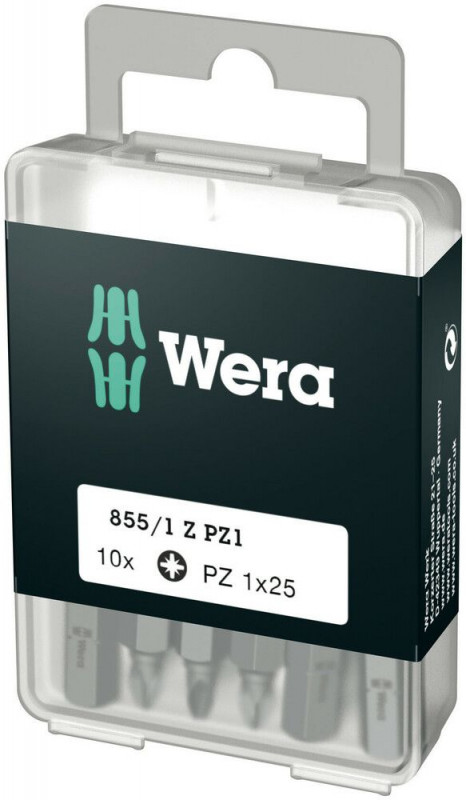 Wera 855/1 Z DIY Bits, PZ 1 x 25 mm, 10-teilig - 05072403001