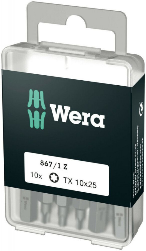 Wera 867/1 DIY TORX® Bits, TX 10 x 25 mm, 10-teilig - 05072406001