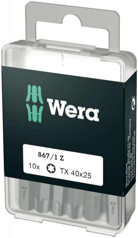 Wera 867/1 DIY TORX® Bits, TX 40 x 25 mm, 10-teilig - 05072412001