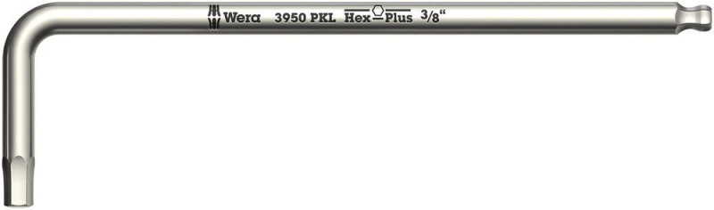 Wera 3950 PKL Winkelschlüssel, zöllig, Edelstahl, 1/4" x 185 mm - 05022716001