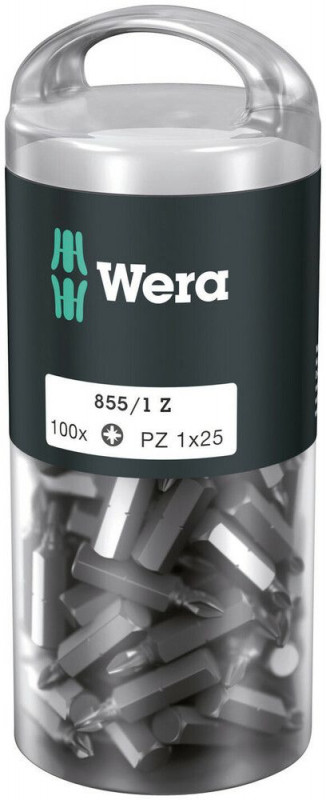 Wera 855/1 Z DIY 100 Bits, PZ 1 x 25 mm, 100-teilig - 05072443001