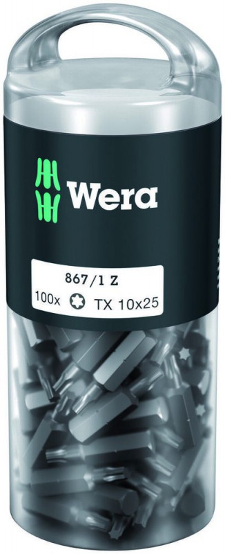 Wera 867/1 TORX® DIY 100, TX 10 x 25 mm, 100-teilig - 05072446001