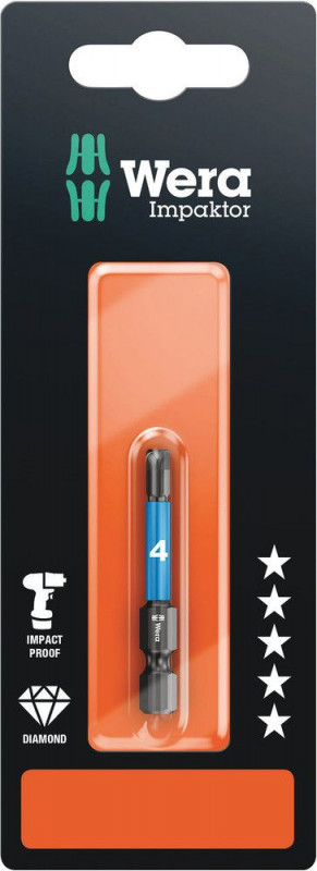 Wera 840/4 IMP DC Impaktor Bits SB, 4 x 50 mm - 05073944001