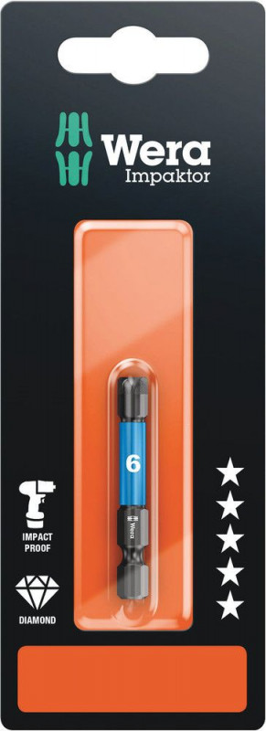 Wera 840/4 IMP DC Impaktor Bits SB, 6 x 50 mm - 05073946001