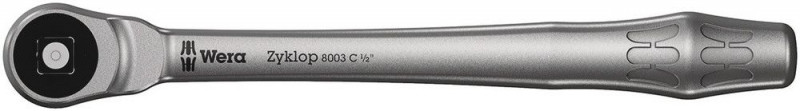 Wera 8003 C Zyklop Metal-Knarre mit Durchsteckvierkant mit 1/2"-Antrieb, 1/2" x 281 mm - 05004063001