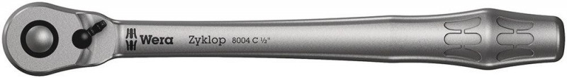 Wera 8004 C Zyklop Metal-Knarre mit Umschalthebel mit 1/2"-Antrieb, 1/2" x 281 mm - 05004064001