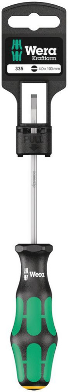 Wera 335 SB Schlitz-Schraubendreher - Elektrikerklinge, 0,6 x 3,5 x 100 mm - 05100042001