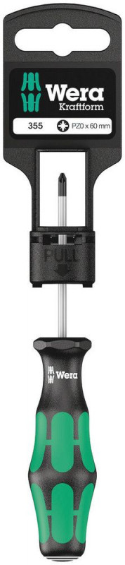 Wera 355 PZ SB Kreuzschlitz-Schraubendreher, PZ 0 x 60 mm - 05100055001