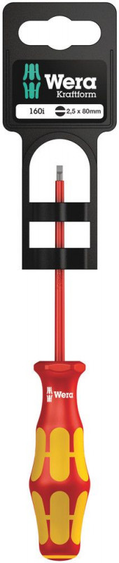 Wera 160 i SB VDE-isolierter Schlitz-Schraubendreher, 0,4 x 2,5 x 80 mm - 05100000001