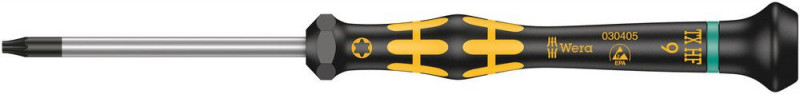 Wera 1567 TORX® HF ESD Kraftform Micro Schraubendreher mit Haltefunktion, TX 9 x 60 mm - 05030405001