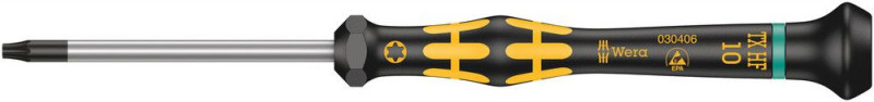 Wera 1567 TORX® HF ESD Kraftform Micro Schraubendreher mit Haltefunktion, TX 10 x 60 mm - 05030406001