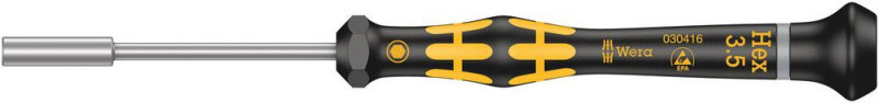 Wera 1569 ESD Kraftform Micro Steckschlüssel, 3,5 x 60 mm - 05030416001