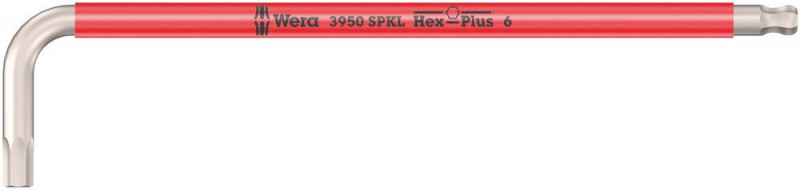 Wera 3950 SPKL Multicolour Winkelschlüssel, metrisch, Edelstahl, 6 x 172 mm - 05022666001
