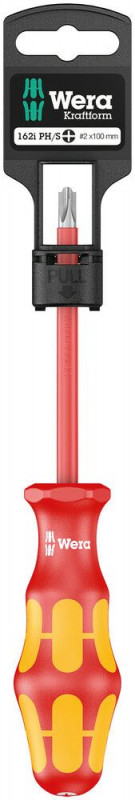 Wera 162 i PH/S SB VDE-isolierter Schraubendreher für PlusMinus Schrauben (Phillips/Schlitz), # 2 x 100 mm - 05100020001