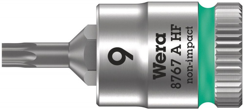 Wera 8767 A HF TORX® Zyklop Bitnuss mit 1/4"-Antrieb, mit Haltefunktion, TX 9 x 28 mm - 05003361001