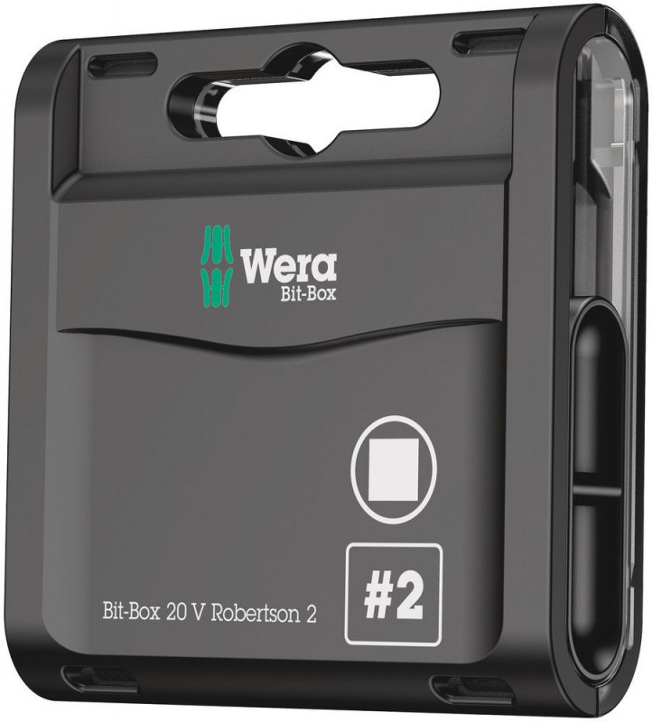 Wera Bit-Box 20 V Innenvierkant, # 2 x 25 mm, 20-teilig - 05057790001