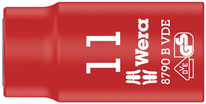 Wera 8790 B VDE Zyklop-Steckschlüsseleinsatz, isoliert, mit 3/8"-Antrieb, 11 x 46 mm - 05004955001