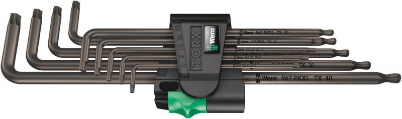 Wera 967/9 TX XL 1 TORX® Winkelschlüsselsatz, lang, 9-teilig - 05024460001