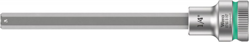 Wera 8740 B HF Zyklop Bitnuss mit 3/8"-Antrieb, mit Haltefunktion für Innensechskantschrauben, 1/4" x 107 mm - 05003090001