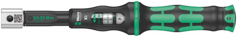 Wera Click-Torque X 1 Drehmomentschlüssel für Einsteckwerkzeuge, 2,5-25 Nm, 9x12 x 2,5-25 Nm - 05075651001