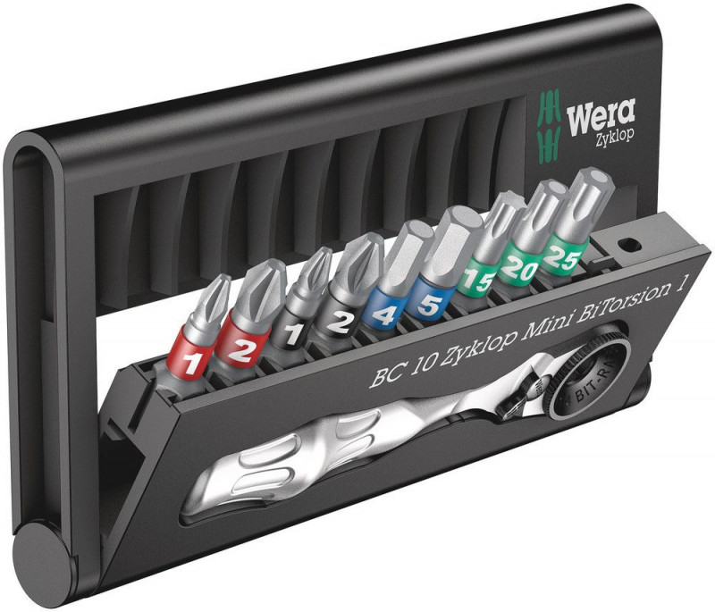 Wera Bit-Check 10 Zyklop Mini BiTorsion 1, 10-teilig - 05057418001
