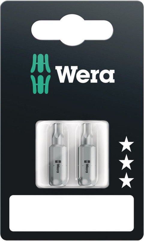 Wera 867/1 Z TORX® BO SB Bits mit Bohrung, TX 20 x 25 mm, 2-teilig - 05073064001