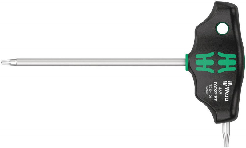 Wera 467 TORX® HF Quergriff-Schraubendreher mit Haltefunktion, TX 10 x 100 mm - 05023371001