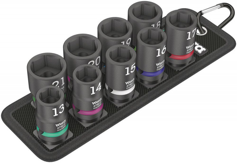 Wera Belt C Impaktor 1 Steckschlüsseleinsatz-Satz, 1/2"-Antrieb, 10-teilig - 05004580001