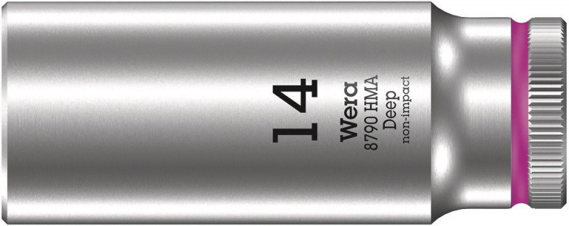 Wera 8790 HMA Deep Steckschlüsseleinsatz mit 1/4"-Antrieb, 14 x 50 mm - 05004511001