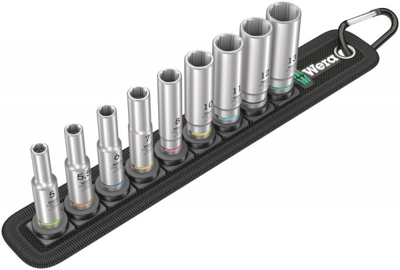 Wera Belt A Deep 1 Steckschlüsseleinsatz-Satz, 1/4"-Antrieb, 9-teilig - 05004525001