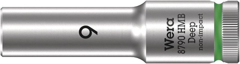 Wera 8790 HMB Deep Steckschlüsseleinsatz mit 3/8"-Antrieb, 9 x 64 mm - 05004531001