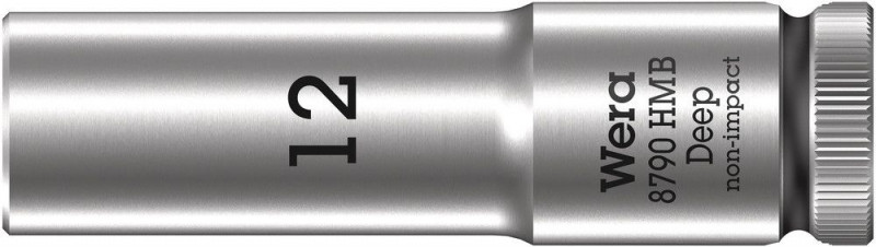 Wera 8790 HMB Deep Steckschlüsseleinsatz mit 3/8"-Antrieb, 12 x 64 mm - 05004534001