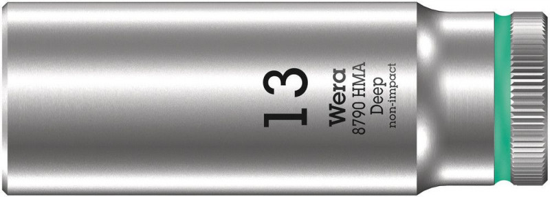 Wera 8790 HMB Deep Steckschlüsseleinsatz mit 3/8"-Antrieb, 13 x 64 mm - 05004535001
