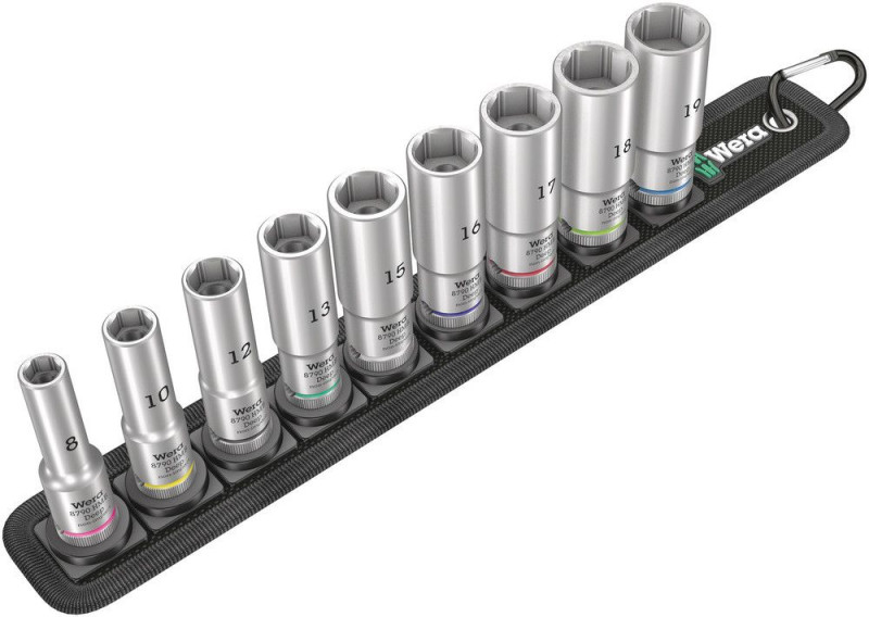 Wera Belt B Deep 1 Steckschlüsseleinsatz-Satz, 3/8"-Antrieb, 9-teilig - 05004545001