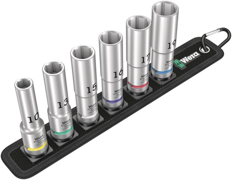 Wera Belt C Deep 1 Steckschlüsseleinsatz-Satz, 1/2"-Antrieb, 6-teilig - 05004565001
