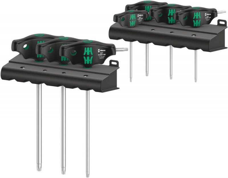 Wera 467/7 TORX® HF Set 1 Schraubendrehersatz Quergriff TORX® Schraubendreher mit Haltefunktion, 7-teilig - 05023452001