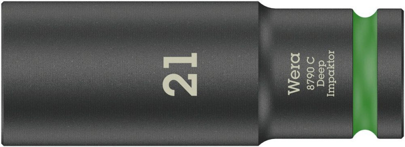 Wera 8790 C Impaktor Deep Steckschlüsseleinsatz mit 1/2"-Antrieb, 21 x 83 mm - 05004837001