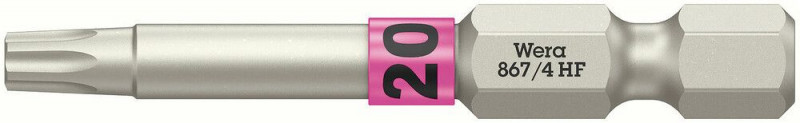 Wera 867/4 TORX® HF Bits mit Haltefunktion, TX 20 x 50 mm - 05060508001