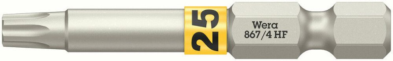 Wera 867/4 TORX® HF Bits mit Haltefunktion, TX 25 x 50 mm - 05060509001