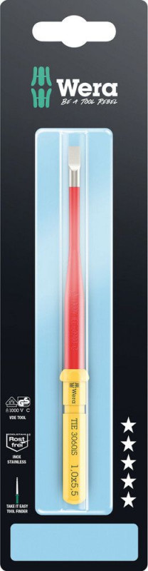 Wera Kraftform Kompakt VDE 3060 iS Take it easy SB, stainless steel, 1 x 5,5 x 157 mm - 05006579001