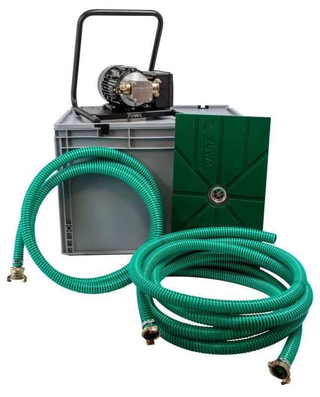 ZUWA Flachsaugset Kompakt mit UNISTAR 2000-C, Impellerpumpe mit Motor, Kabel und Stecker - 110159