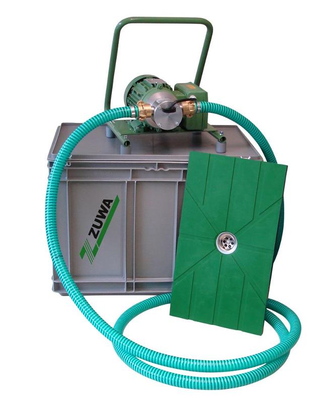 ZUWA Flachsaugset Kompakt mit COMBISTAR 2000-B; Impellerpumpe mit Motor, Kabel und Stecker - 110157