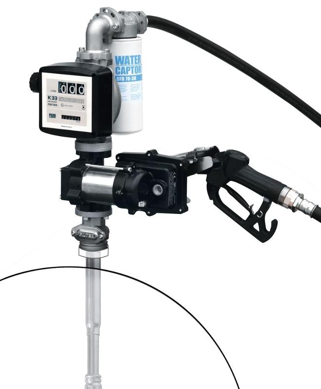ZUWA Fasspumpe Diesel/Benzin/Kerosin EX50 AC 230V ATEX; mit automat. Zapfpistole und Zählwerk K33 ATEX - P37601