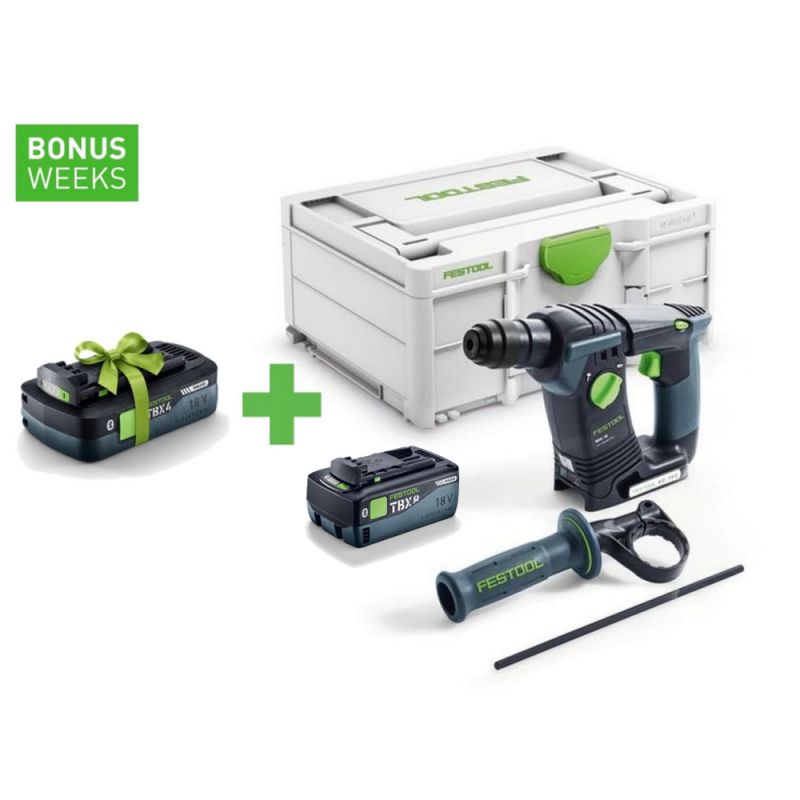 FESTOOL Akku-Bohrhammer BHC 18-Basic + Tabless Akkupack BP 18 TBX 8 ASI - 577600_G